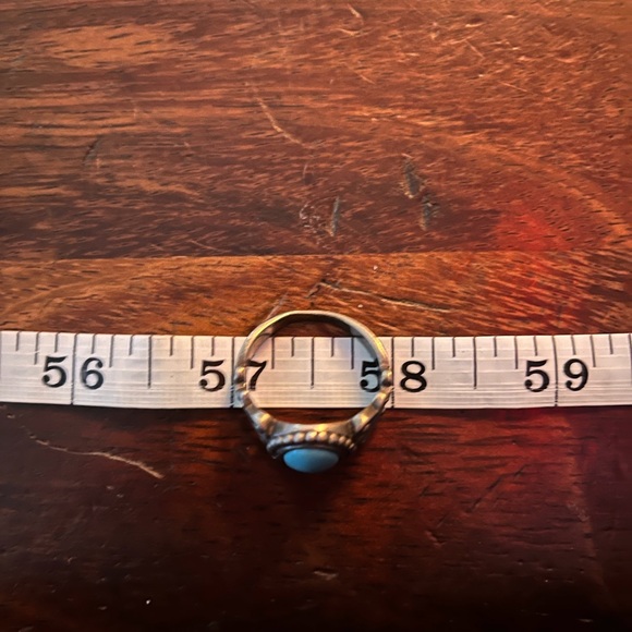 Vintage 925QT silver turquoise ring size 8 - Picture 8 of 8